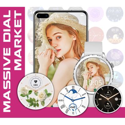 8. Rubicon RNCF02-2 Women's Smartwatch Gold + Pink Strap