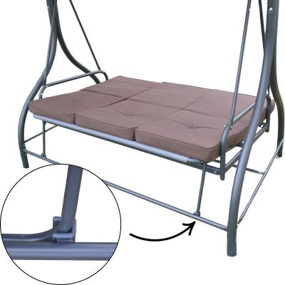 6. 3-SEAT GARDEN SWING 194X120X173CM ZOSIA WITH POLYCARBONATE CANOPY