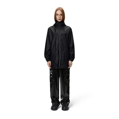 5. Rains CARGO LONG JACKET W3 12060 01 BLACK