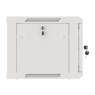 4. LANBERG WALL-HUNG RACK CABINET 19" 6U 600X450 METAL DOOR GRAY (FLAT PACK) WF01-6406-00S