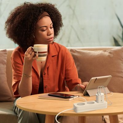 4. A6MaxL 20W USB-A USB-C Wall Charger with 1m USB-C - Lightning Cable - White