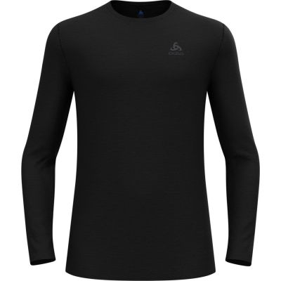 ODLO Men's Merino 160 BL Top Crew Neck L/S Size M Black