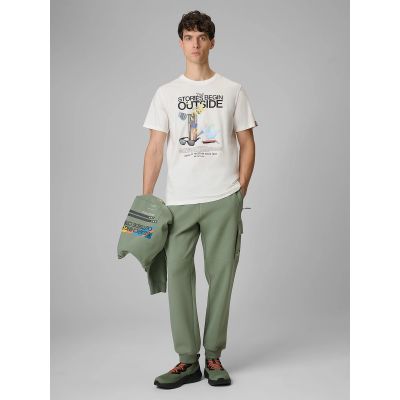 3. Men's regular printed T-shirt 4F 4FRSS26TTSHM3811-11S