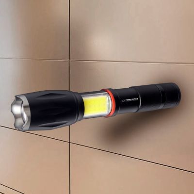 21. ESPERANZA ALUMINUM FLASHLIGHT WITH SIDE LIGHT COB DIONE EOT070