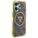 4. Guess IML Metal Glitter 4G Circle Triangle MagSafe Case for iPhone 16 - Brown