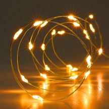 BATTERY-OPERATED WIRE LAMPS GARLAND 100 LED SUPER WARM WHITE