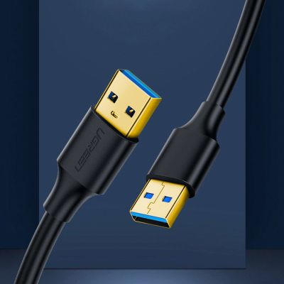 10. Ugreen US128 10370 USB-A 3.0 / USB-A 3.0 5Gb/s cable 1m - black