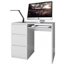 LIMA DESK LEFT WHITE MATTE