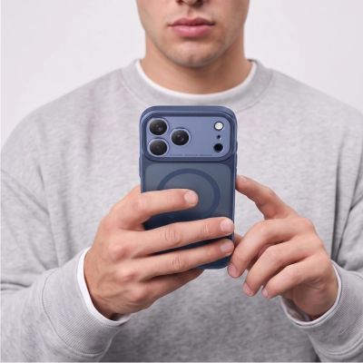8. Tech-Protect MagPrime MagSafe CC Case for iPhone 18 Pro / 17 Pro - Matte Navy Blue