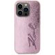 3. Karl Lagerfeld Wrinkled Metal Signature iPhone 15 Pro Case - Pink