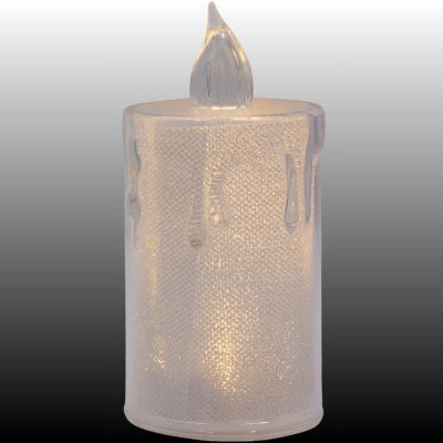 10. DECORATIVE CANDLE 10.5 CM TRANSPARENT WARM WHITE 1 LED