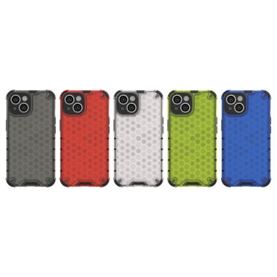 17. Honeycomb case for iPhone 14 armored hybrid cover transparent