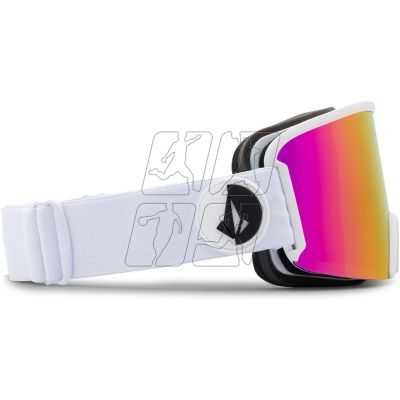 5. Volcom GARDEN MATTE WHITE/PINK CHROME snowboard goggles (VG0122301)