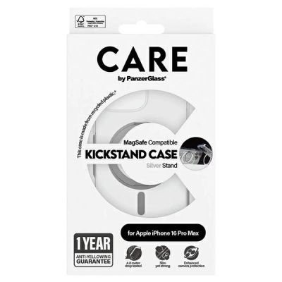 5. CARE by PanzerGlass Feature Kickstand Case iPhone 16 Pro Max 6.9" silver/silver MagSafe 1328