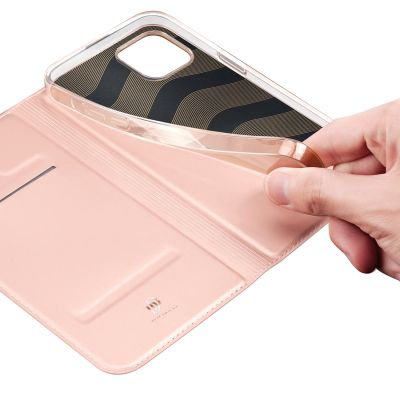 7. Dux Ducis Skin Pro Holster Flip Cover for iPhone 14 Plus pink