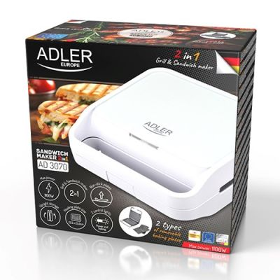 12. ADLER AD 3070w sandwich maker