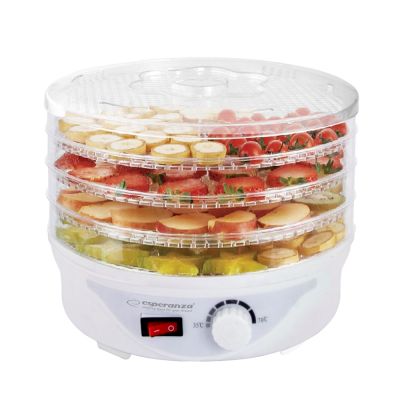 4. Esperanza DÉLICATESSE EKD003 mushroom, vegetable and fruit dehydrator (250W; white)
