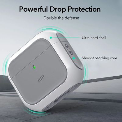 4. ESR Orbit Halolock MagSafe case for Apple AirPods 4 - white