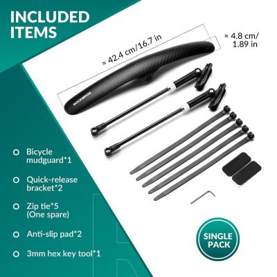 2. Rockbros Adjustable Bicycle Fender Black FK-891