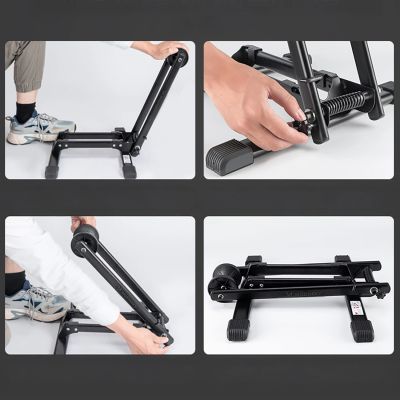 8. Wozinsky WSR-03 Folding Bike Stand for 20-27.5 Inch Bikes with Wheel Support - Black