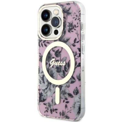 2. Guess GUHMP14XHCFWSP iPhone 14 Pro Max 6.7" pink/pink hardcase Flower MagSafe