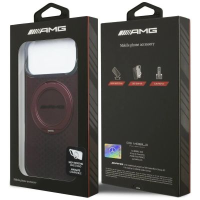 8. Mercedes AMG IML Double Layer Urban Line with Ring Stand MagSafe case for iPhone 18 Pro Max / 17 Pro Max - burgundy