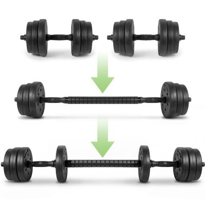 3. 4-in-1 Weight Set (Barbell, Dumbbells, Kettlebell, Push-Up Handles) Spokey PONDUS SET 20 kg