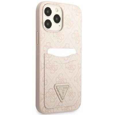 4. Guess 4G Triangle Logo Cardslot case for iPhone 13 Pro Max - pink