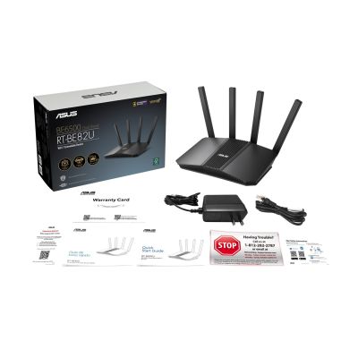 12. ASUS WRL 6500Mbps/dual band router model RT-BE82U