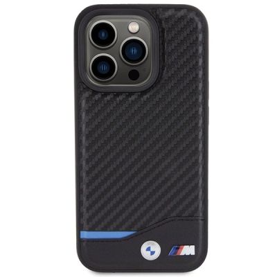 3. BMW Leather Carbon case for iPhone 15 Pro - black
