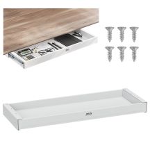 Ergo Office flat under-desk drawer, width 758mm, max load 10kg, white, ER-302 W