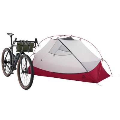 9. MSR Hubba Hubba Bikepack 1 person Green, Red, White Triangle Tent