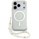 Guess IML Glitter Pearl Strap MagSafe Case for iPhone 17 Pro - Transparent