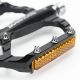 8. Rockbros C700 Reflective Aluminum Platform Bicycle Pedals - Black