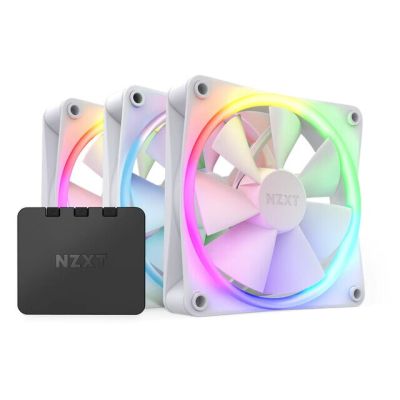 7. NZXT F120 RGB Triple Pack Computer Case Fan 12cm White 3 pcs.
