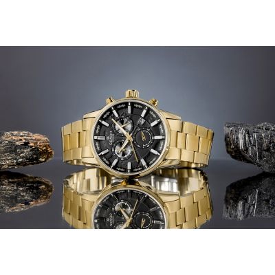 5. Men's Watch Giewont Chronograph Sapphire Gold Black GW4580-B4