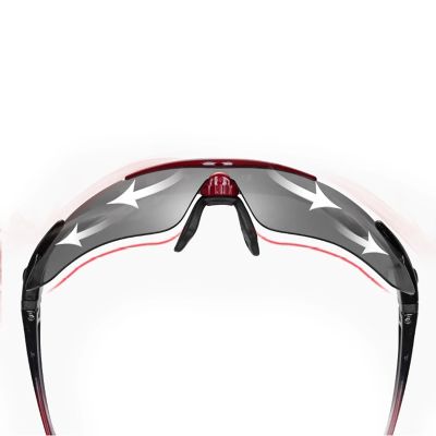 3. Rockbros 10001 Polarized Cycling Glasses - Black and Red
