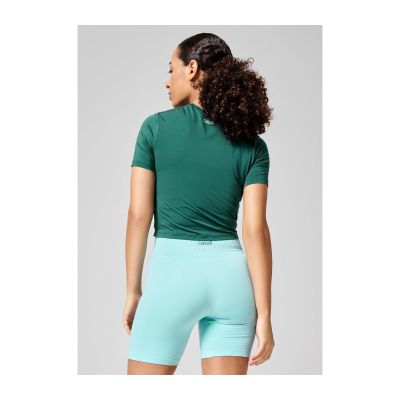 3. CASALL Delight Short Wrap Tee green