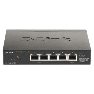 4. D-Link DGS-1100-05PDV2 Network Links Managed Gigabit Ethernet (10/100/1000) PoE Support Black