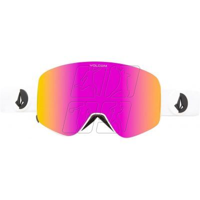 3. Volcom ODYSSEY MATTE WHITE/PINK CHROME snowboard goggles (VG0422301)