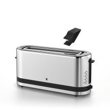 WMF toaster, 2 slices, silver, stainless steel, power 900 W, input voltage AC 220-240 V, frequency 50/60 Hz, width 366 mm, depth 110 mm, height 156 mm