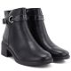 10. Women's leather ankle boots with insulated sole, black Sergio Leone BT-25-S