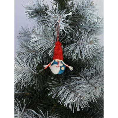 20. DECORATIVE DOLL WITH BAG BLUE GIRL 7.5 CM