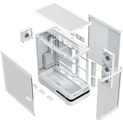 5. MODECOM VOLCANO AQ 100 ARGB MIDI CASE WHITE
