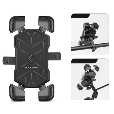 5. Rockbros HW-117 Handlebar Clamp Phone Holder - Black and Gray