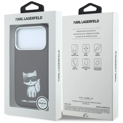 9. Karl Lagerfeld Smooth Choupette Sketch MagSafe case for iPhone 17 Pro / 18 Pro - burgundy