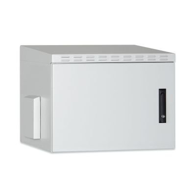 10. Digitus 19" 12U 600x600 wall-mounted network cabinet, solid door, gray, undivided, assembled, IP55, 100kg
