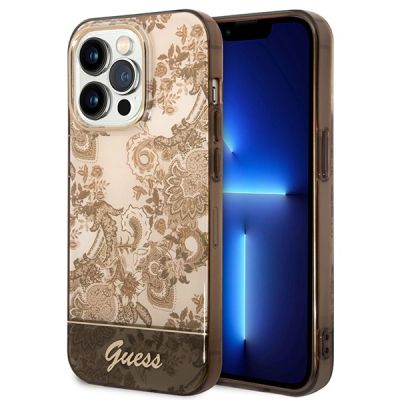 Guess GUHCP14LHGPLHC iPhone 14 Pro 6.1" ocher hardcase Porcelain Collection