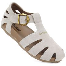 Beige women's leather sandals Artiker 58C0328