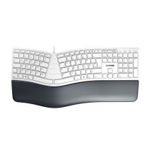 CHERRY KC 4500 ERGO Wired German USB Keyboard Light Gray